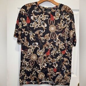 Zara Men’s Printed Short Sleeve Shirt - Size Small